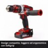 EINHELL TRAPANO A PERCUSSIONE A BATTERIA TE-CD 18/48 Li-i (2x2