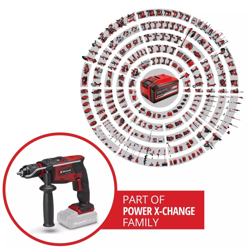 EINHELL TRAPANO A PERCUSSIONE A BATTERIA TE-ID 18 Li - Solo