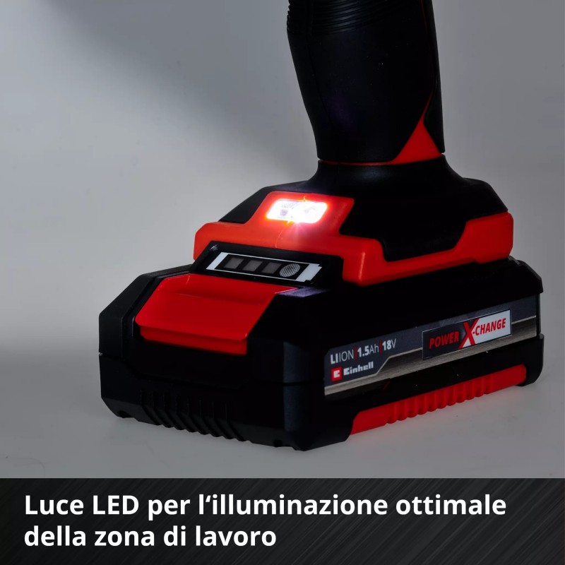 EINHELL TRAPANO AVVITATORE A BATTERIA TC-CD 18/35 Li (1x1