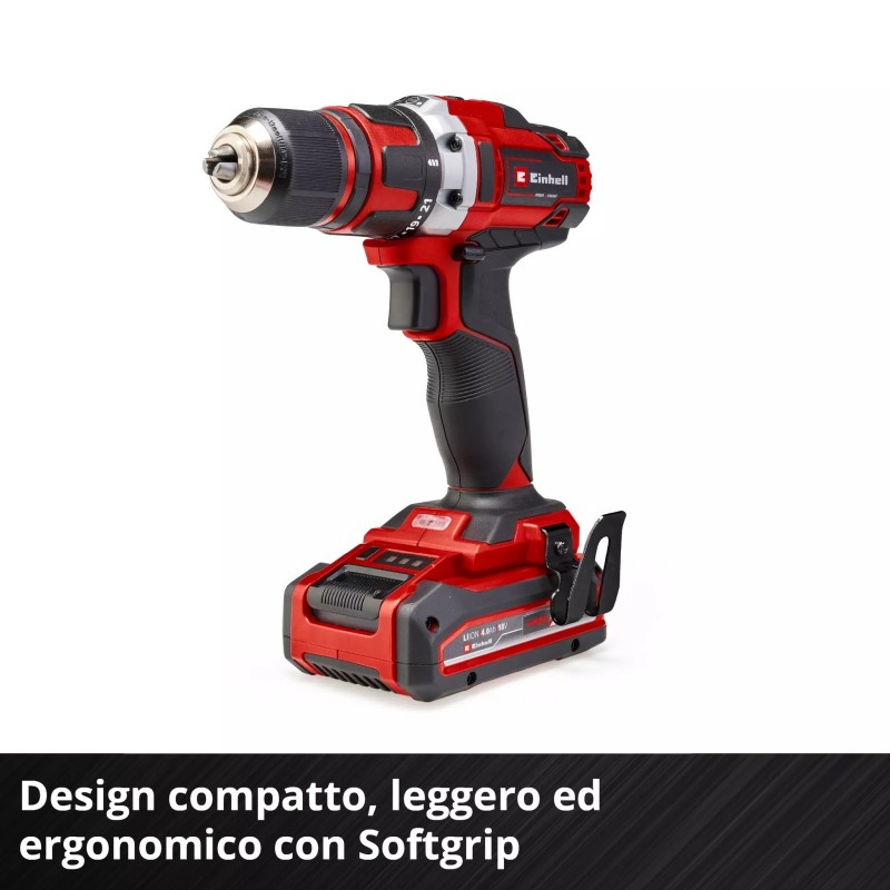 EINHELL TRAPANO AVVITATORE A BATTERIA TE-CD 18/40 Li-Solo