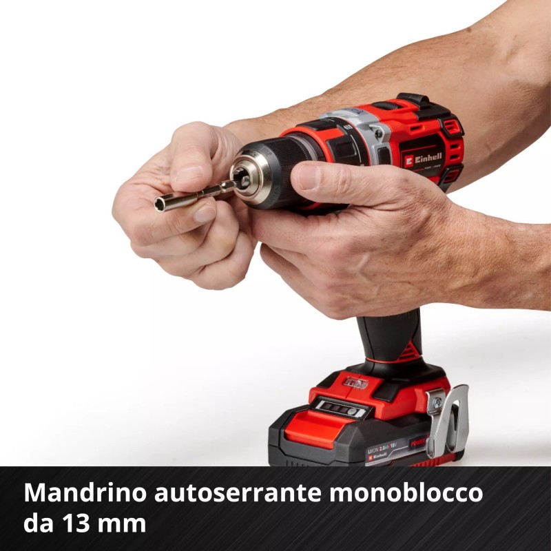 EINHELL TRAPANO AVVITATORE A BATTERIA TP-CD 18/50 Li BL (2x2
