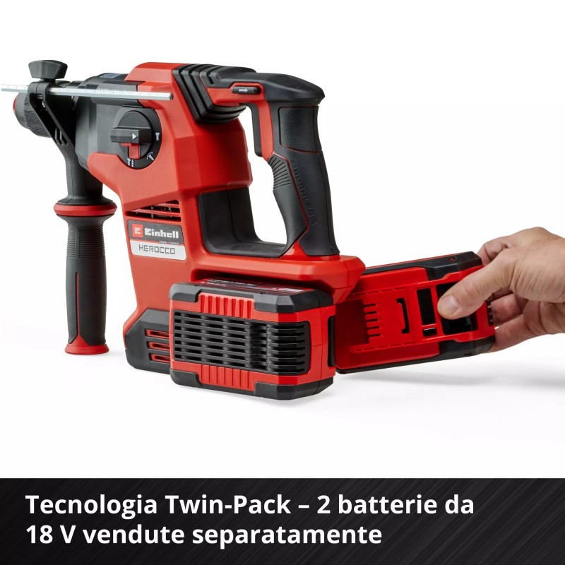 EINHELL MARTELLO TASSELLATORE A BATTERIA HEROCCO 36/28 - SOLO