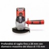 EINHELL SMERIGLIATRICE ANGOLARE A BATTERIA TC-AG 18/115 Li-Solo
