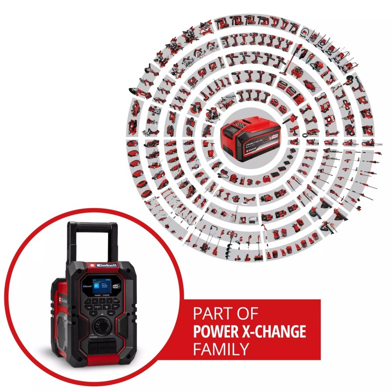 EINHELL RADIO DA CANTIERE TE-CR 18 Li DAB+/FM/BT - Solo