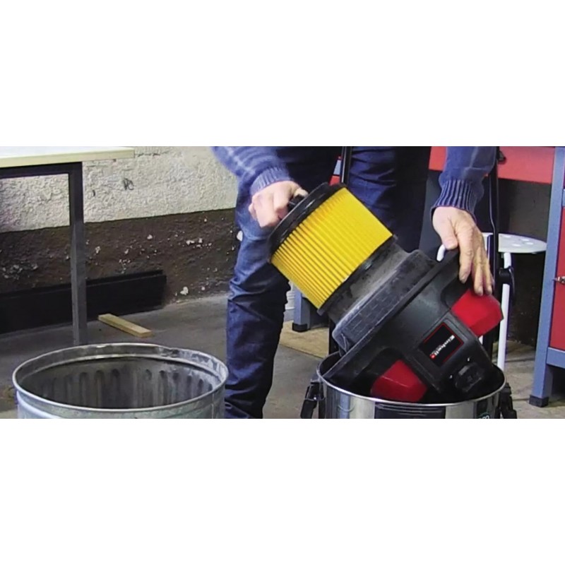 EINHELL FILTRO PIEGATO CON TAPPO A VITE Ø150x135 MM - ACCESSORIO ASPIRAPOLVERE