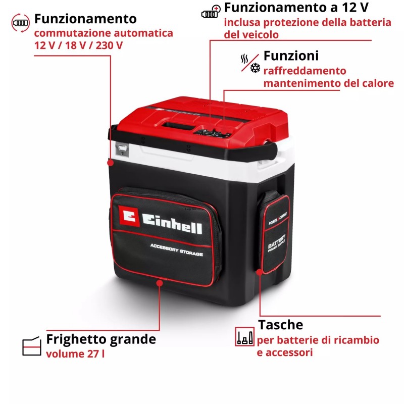 EINHELL FRIGORIFERO PORTATILE TE-COL 18/27 Li-Solo