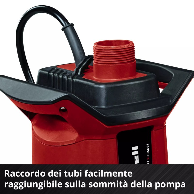 EINHELL POMPA SOMMERSA A BATTERIA GE-DP 18/25 LL Li-Solo