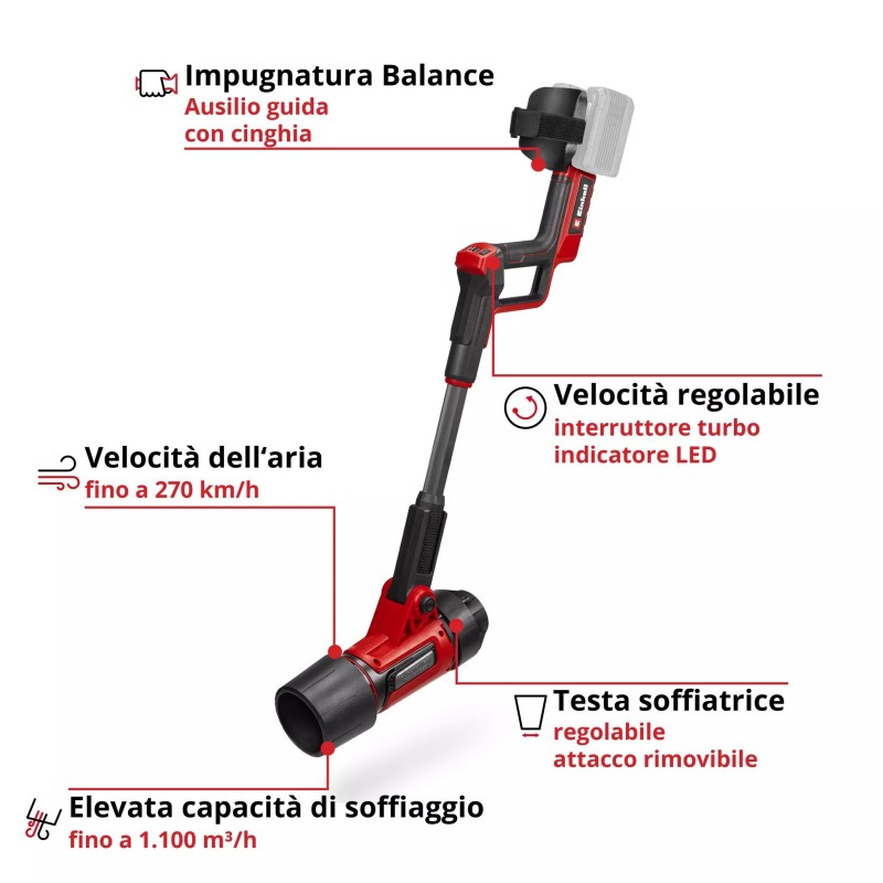 EINHELL SOFFIATORE A BATTERIA GP-LB 36/270 Li E BL-Solo