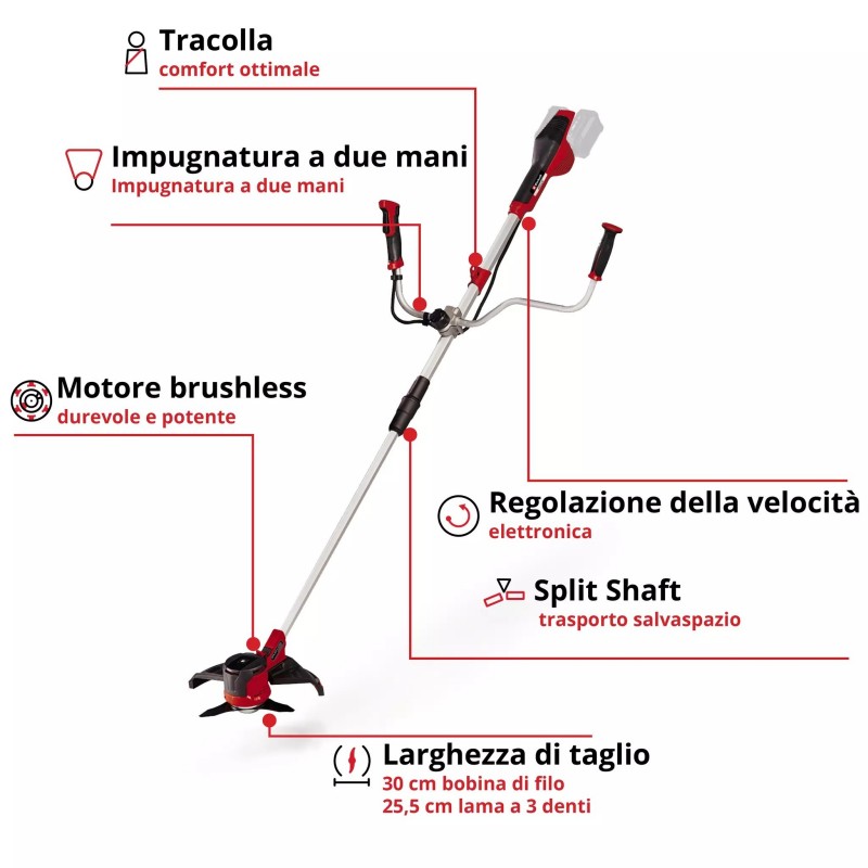 EINHELL TAGLIABORDI A BATTERIA AGILLO 36/255 BL-Solo