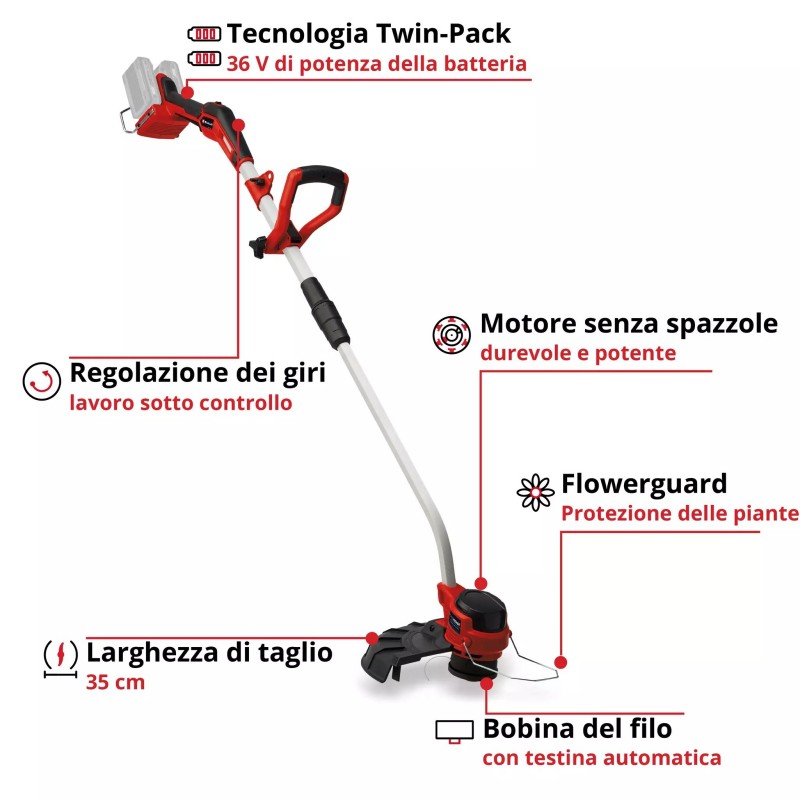 EINHELL TAGLIABORDI A BATTERIA GP-CT 36/35 Li BL-Solo