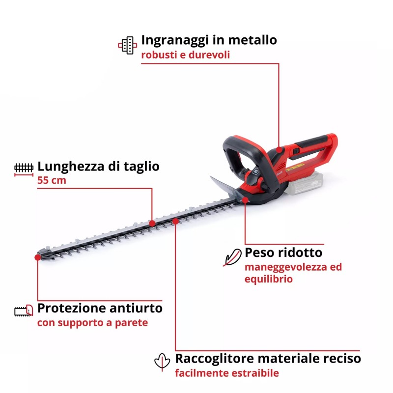 EINHELL TAGLIASIEPI A BATTERIA GC-CH 1855/1 Li-Solo
