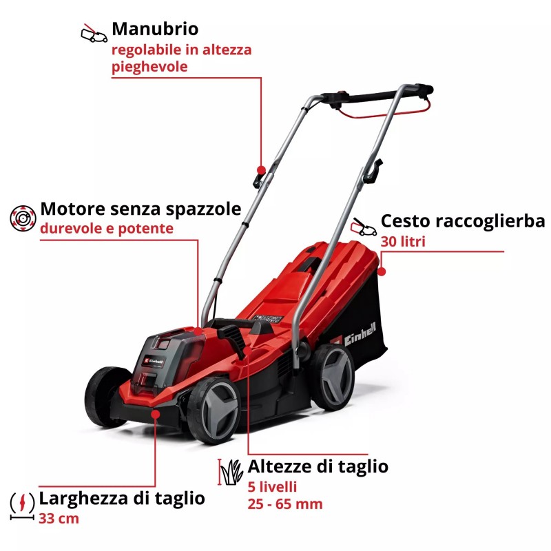EINHELL TOSAERBA A BATTERIA GE-CM 18/33 Li-Solo