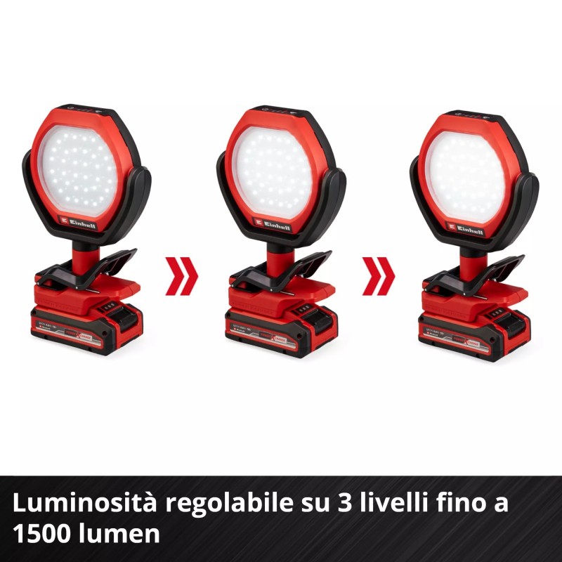 EINHELL LAMPADA A BATTERIA OUTDOOR GC-OL 18/1500 Li-Solo