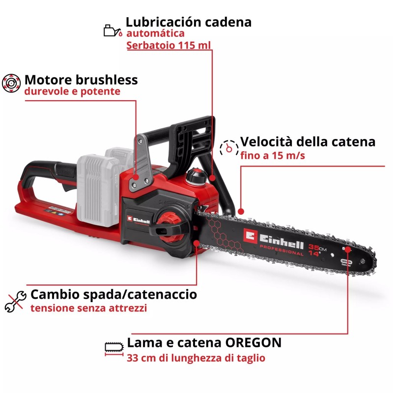 EINHELL MOTOSEGA A BATTERIA GP-LC 36/35 Li-Solo