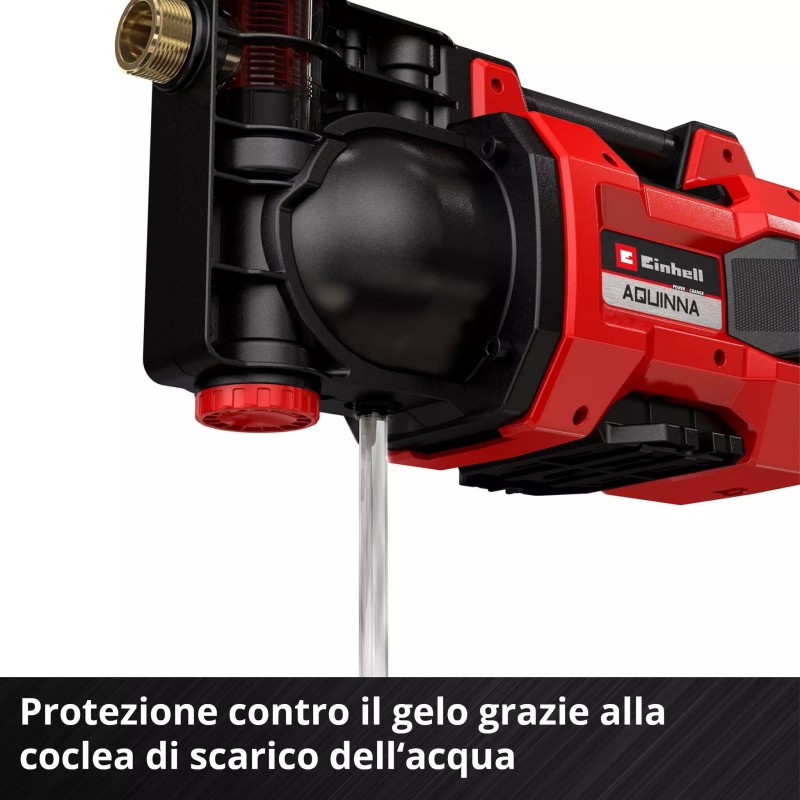 EINHELL POMPA DA GIARDINO A BATTERIA AQUINNA 18/30 F LED