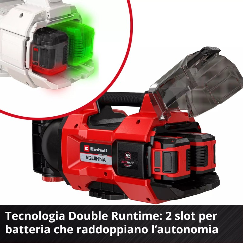 EINHELL POMPA DA GIARDINO A BATTERIA AQUINNA 18/30 F LED