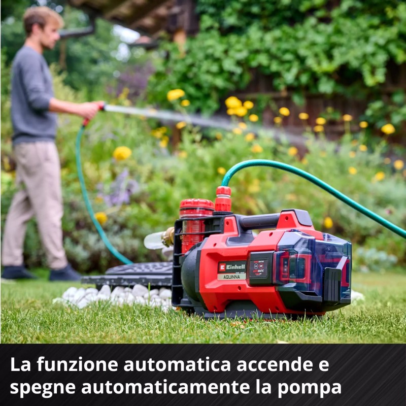 EINHELL POMPA DA GIARDINO A BATTERIA AUTOMATICA AQUINNA 18/30 F LED AUTOMATIC