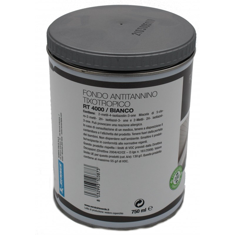 Fondo antitannino tixotropico per legno Bianco RT4000