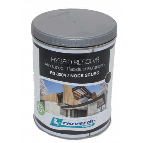 Impregnante all'acqua per legno hybrid resolve alto secco - rapida essiccazione  Noce scuro RS8004