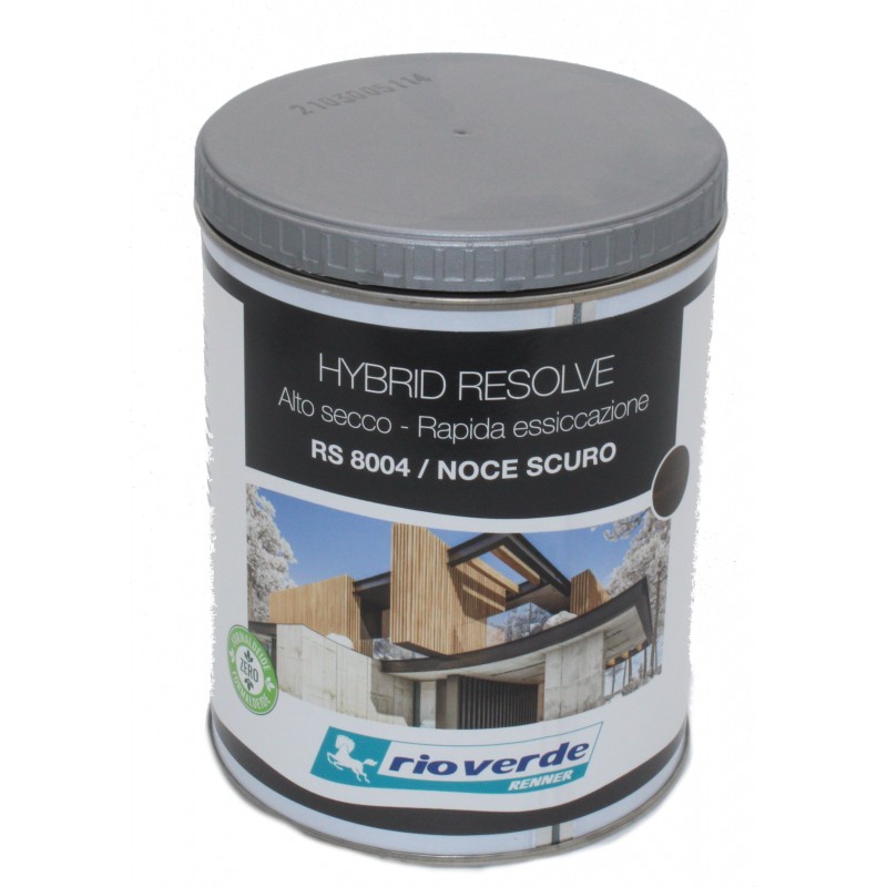 Impregnante all'acqua per legno hybrid resolve alto secco - rapida essiccazione  Noce scuro RS8004