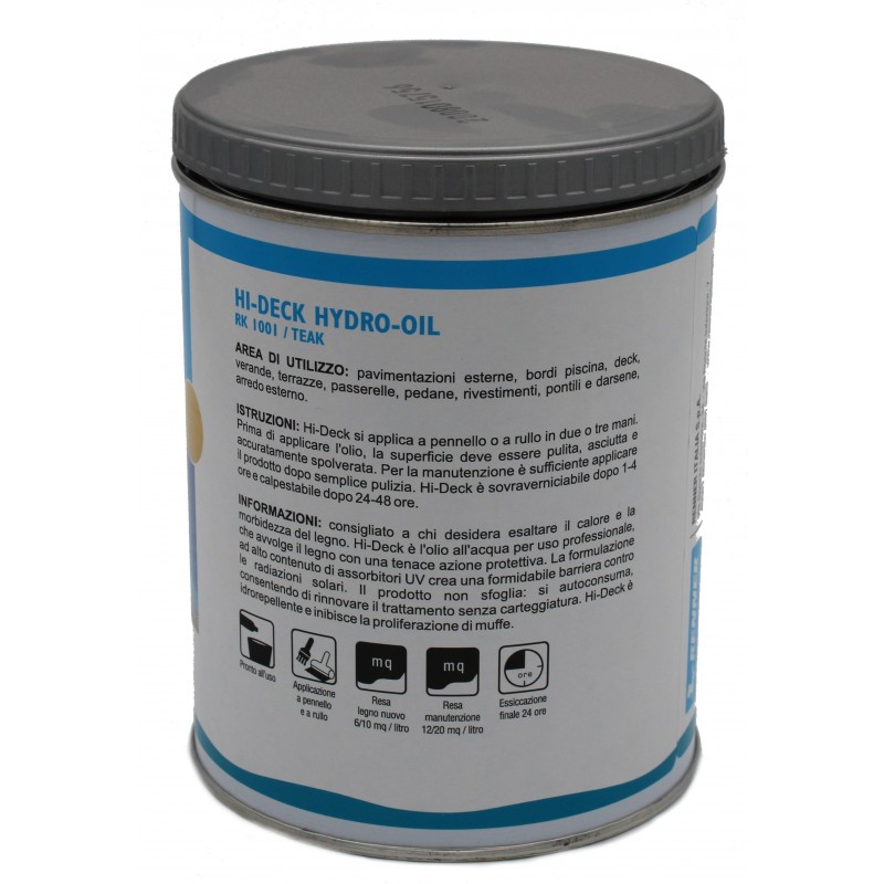 Olio Rio Verde Hi-deck hydro oil per pavimento legno Teak RK1001 Rioverde Renner - 2
