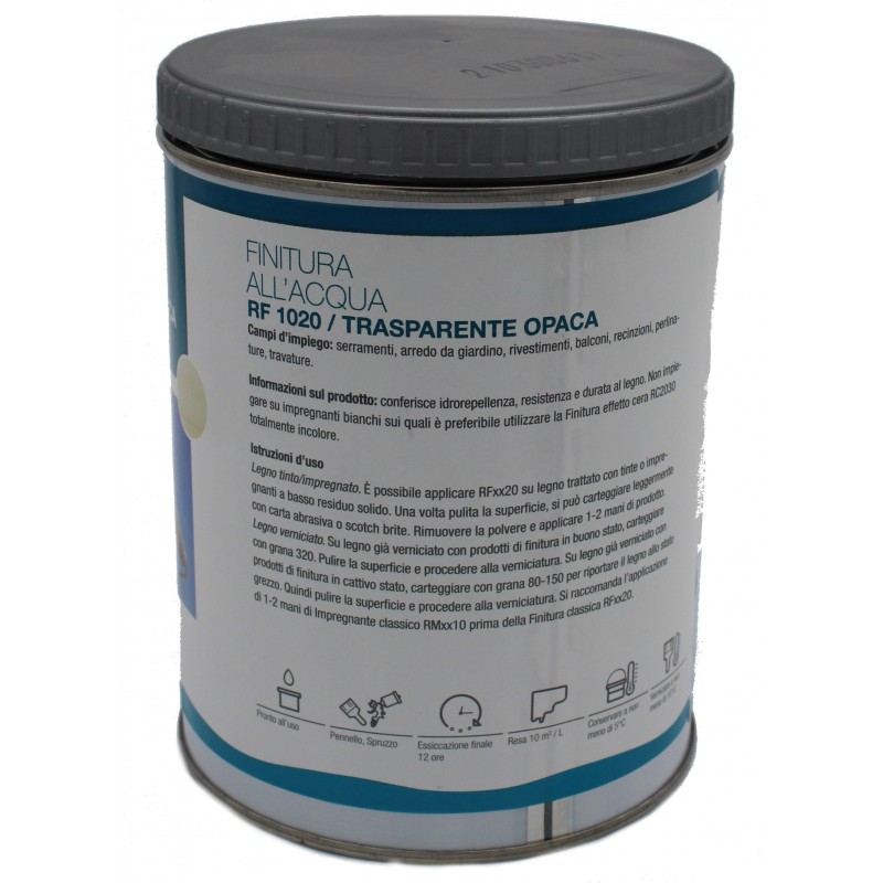 Finitura all'acqua per legno Trasparente opaca RG1680