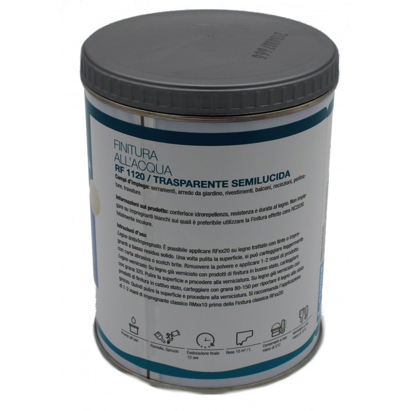 Finitura all'acqua Rio Verde per legno Trasparente semilucida RF1120 Rioverde Renner - 1