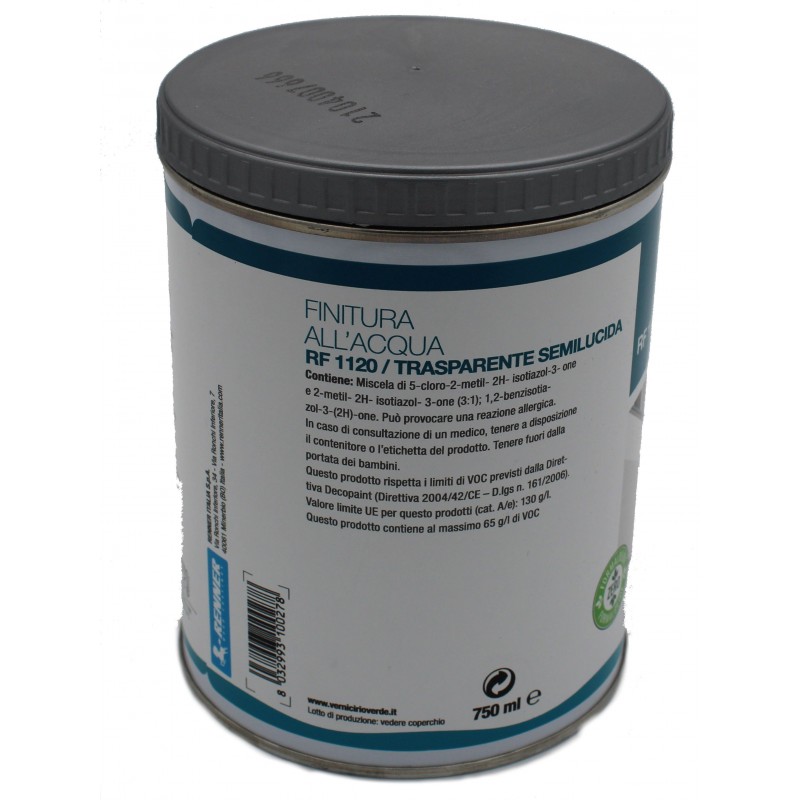 Finitura all'acqua Rio Verde per legno Trasparente semilucida RF1120 Rioverde Renner - 3