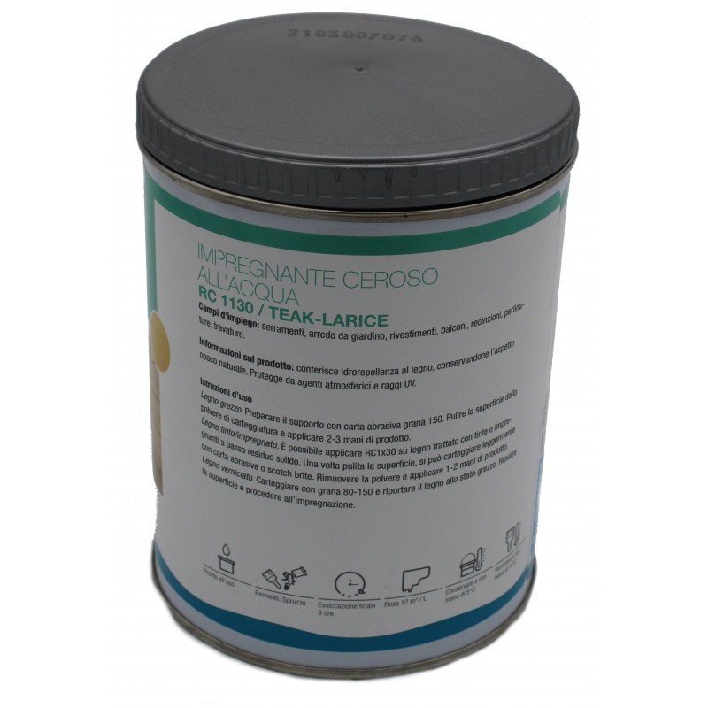 Impregnante ceroso all'acqua per legno Teak-Larice RC1130