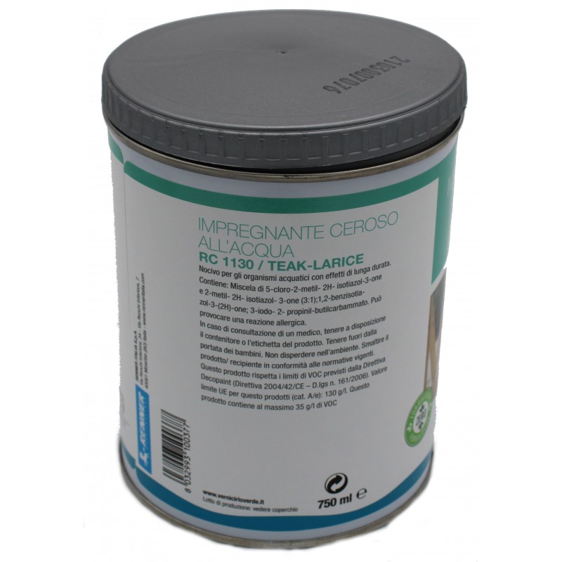 Impregnante ceroso all'acqua per legno Teak-Larice RC1130