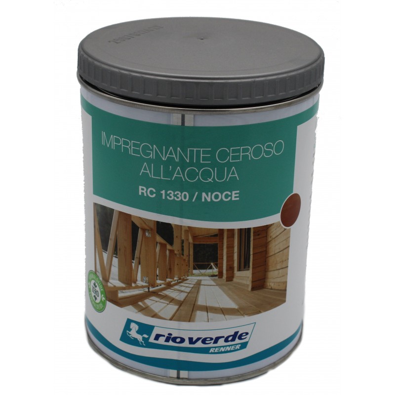 Impregnante ceroso all'acqua per legno Noce RC1330
