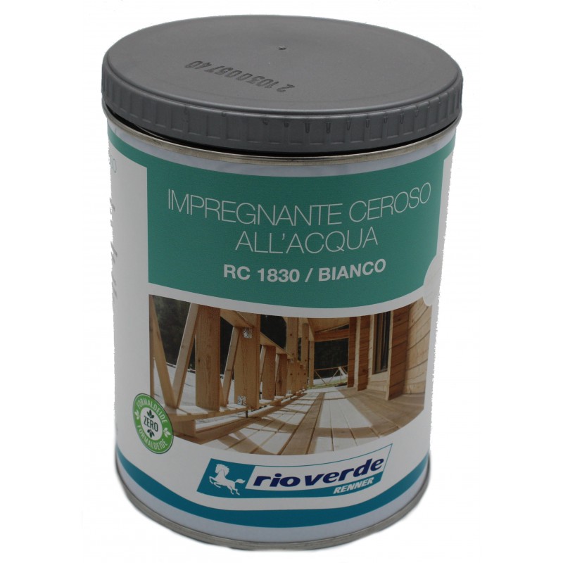 Impregnante ceroso all'acqua per legno Bianco RC1830