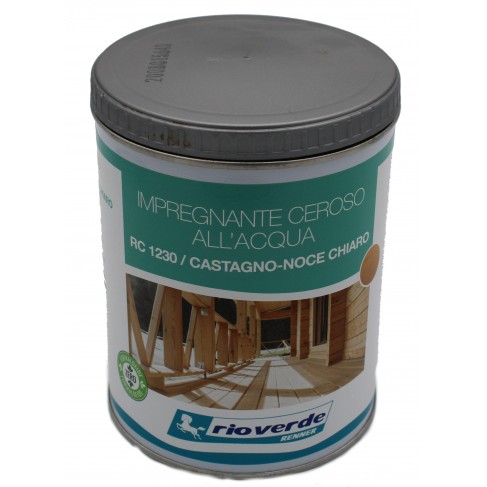 Impregnante ceroso all'acqua per legno Castagno-Noce chiaro RC1230