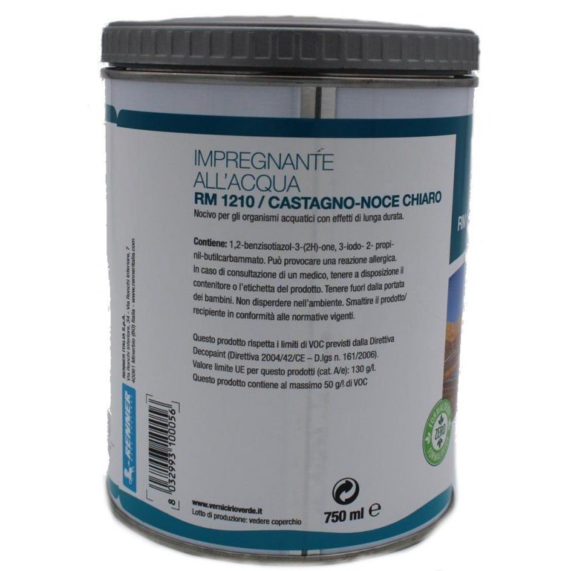 Impregnante all'acqua per legno Castagno-Noce chiaro RM 1210