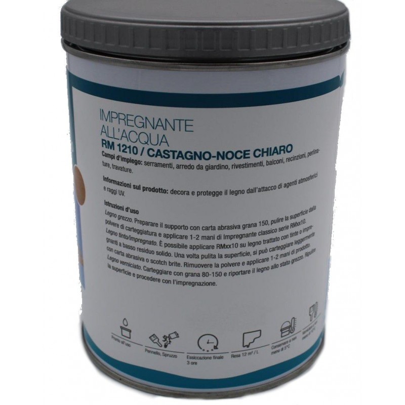 Impregnante all'acqua per legno Castagno-Noce chiaro RM 1210