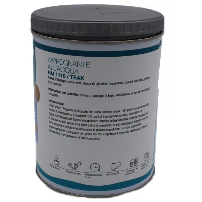 Impregnante all'acqua per legno Teak RM 1110