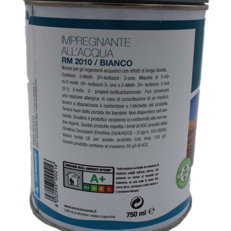 Impregnante all'acqua per legno Bianco RM 2010