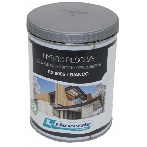 Impregnante all'acqua per legno hybrid resolve alto secco - rapida essiccazione Bianco RS8005