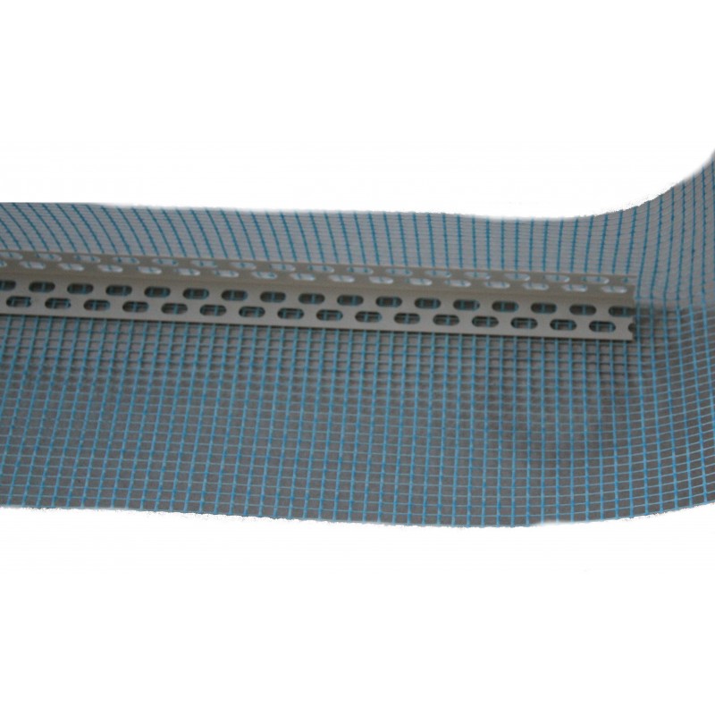 Paraspigolo Edilferro da 2.5m in pvc+rete per cappotto misura 8x12 cm