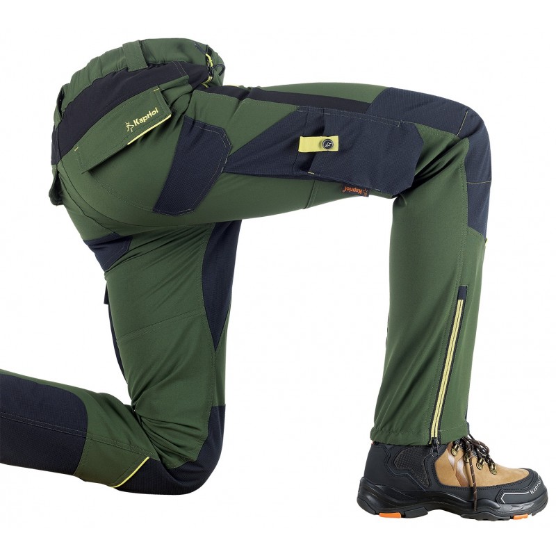 Pantalone Kapriol Dynamic giardiniere Verde/Nero Taglia M/L/XL/XXL