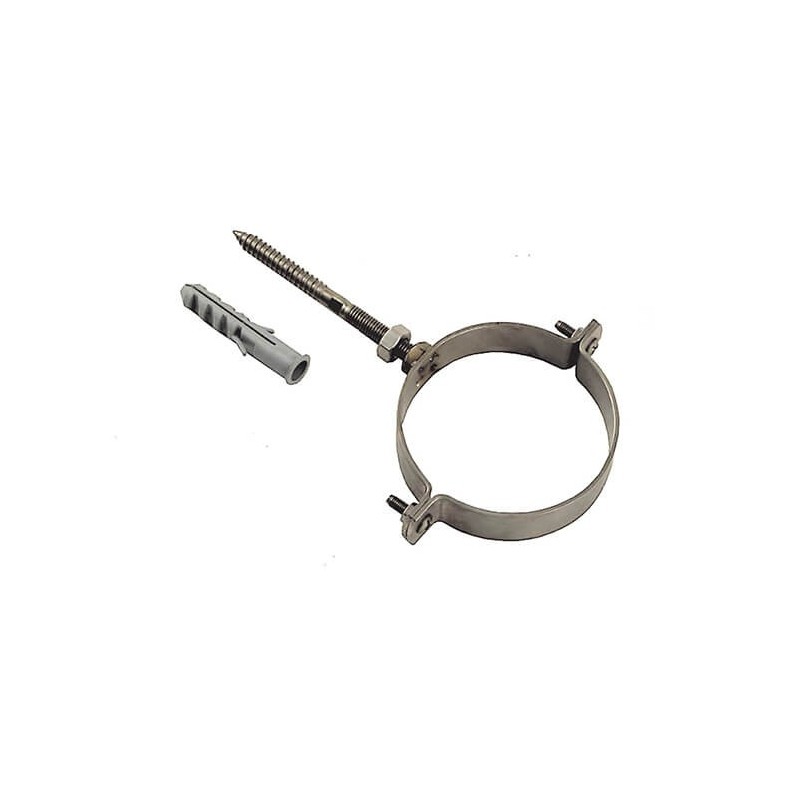 Fermatubo pesante Maggini 25/10 mm con vite e tassello in acciaio inox o zincato Maggini - 1