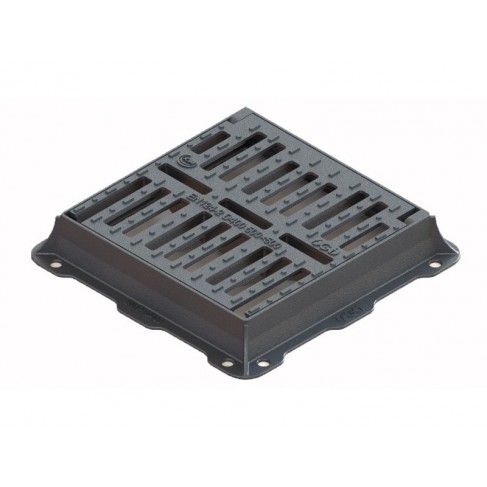 Coperchio a griglia piana Maggini con telaio in ghisa Classe C250 per pozzetto Maggini - 1