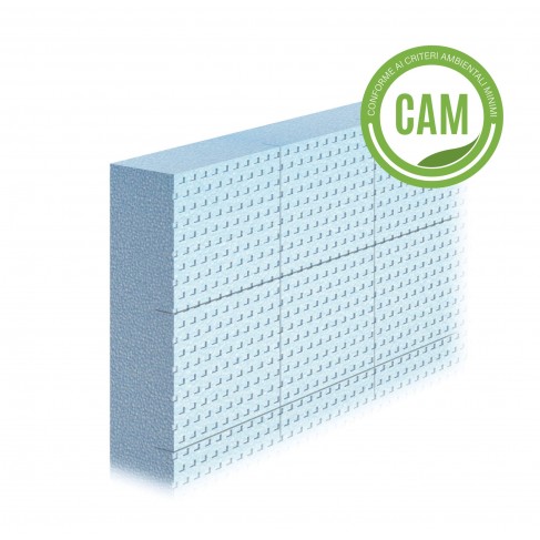 Lastra Fassa Basetherm per zoccolatura in EPS stampato 50x100 cm spessore 12 cm (Confezione da 6 lastre pari a 3 mq) Fassa Borto