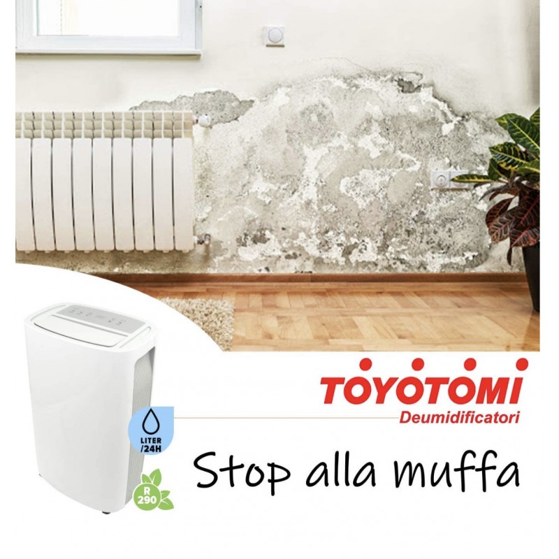 Deumidificatore Toyotomi TD1420  Anti-Muffa, 20L/h24, con filtro carboni attivi e ruote Toyotomi - 3