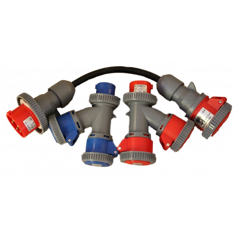 Adattatori di poli/invertitori di fase / moltiplicatori senza cavo IP 67 due uscite