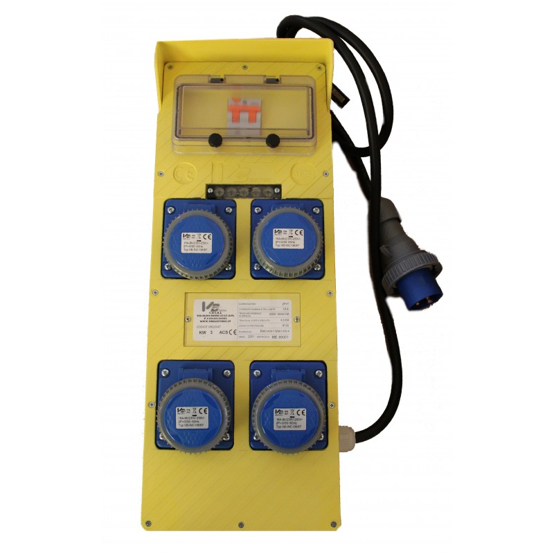 Quadro portatile vetroresina a 4 prese (VB-220/4T)