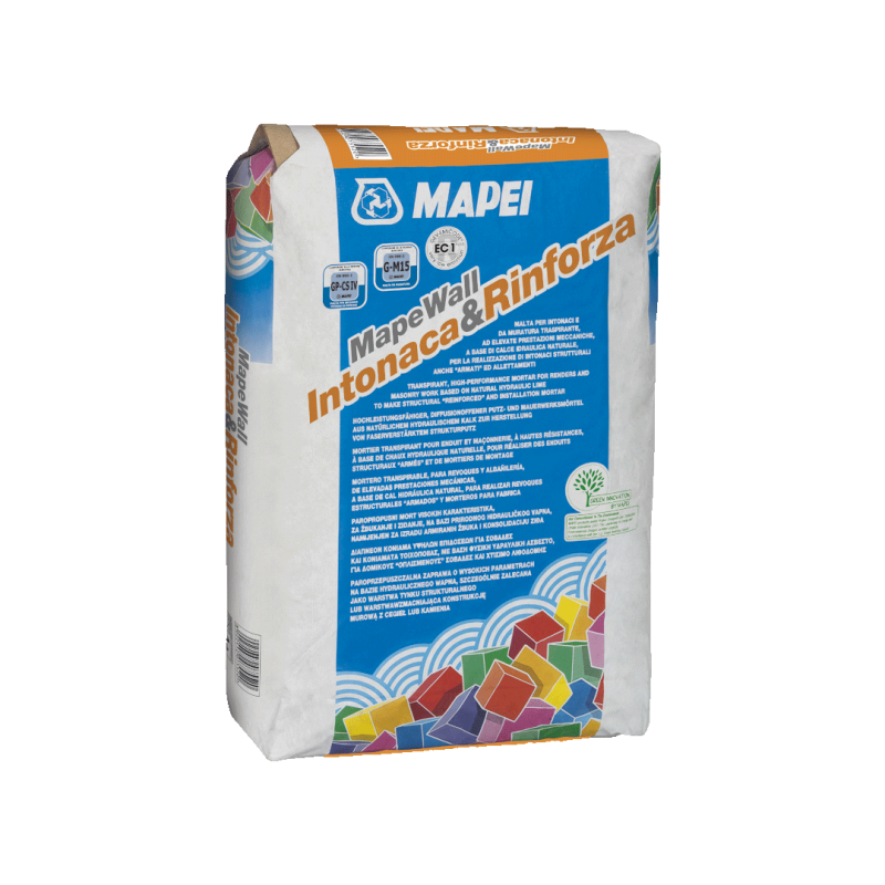 Malta fibrorinforzata Mapei MapeWall Intonaca & Rinforza (Sacco da 25 Kg)