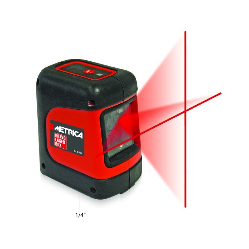 Livella laser rossa Metrica con supporto a molla 61300