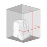 Livella laser Metrica Laserbox 2 Gommato con raggio rosso e supporto a molla, fino a 10/15 metri