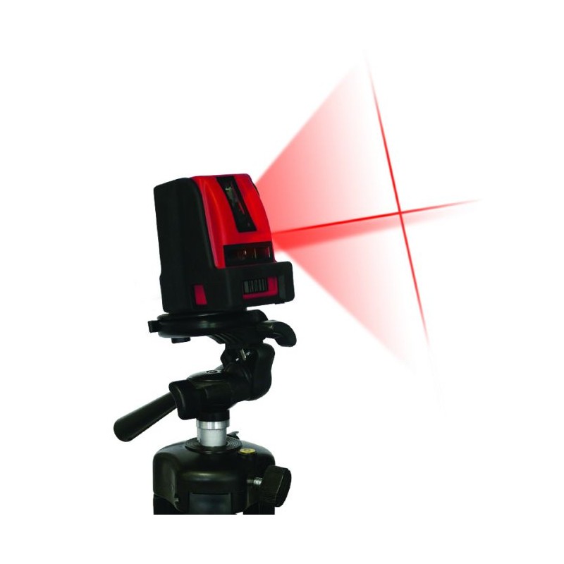 Livella laser Metrica Laserbox 2 Gommato con raggio rosso e supporto a molla, fino a 10/15 metri